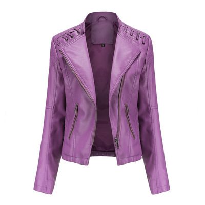 Women's Leather Jackets Women's Short Jackets Slim Thin Leather Jackets Ladies Motorcycle Suits – view 16