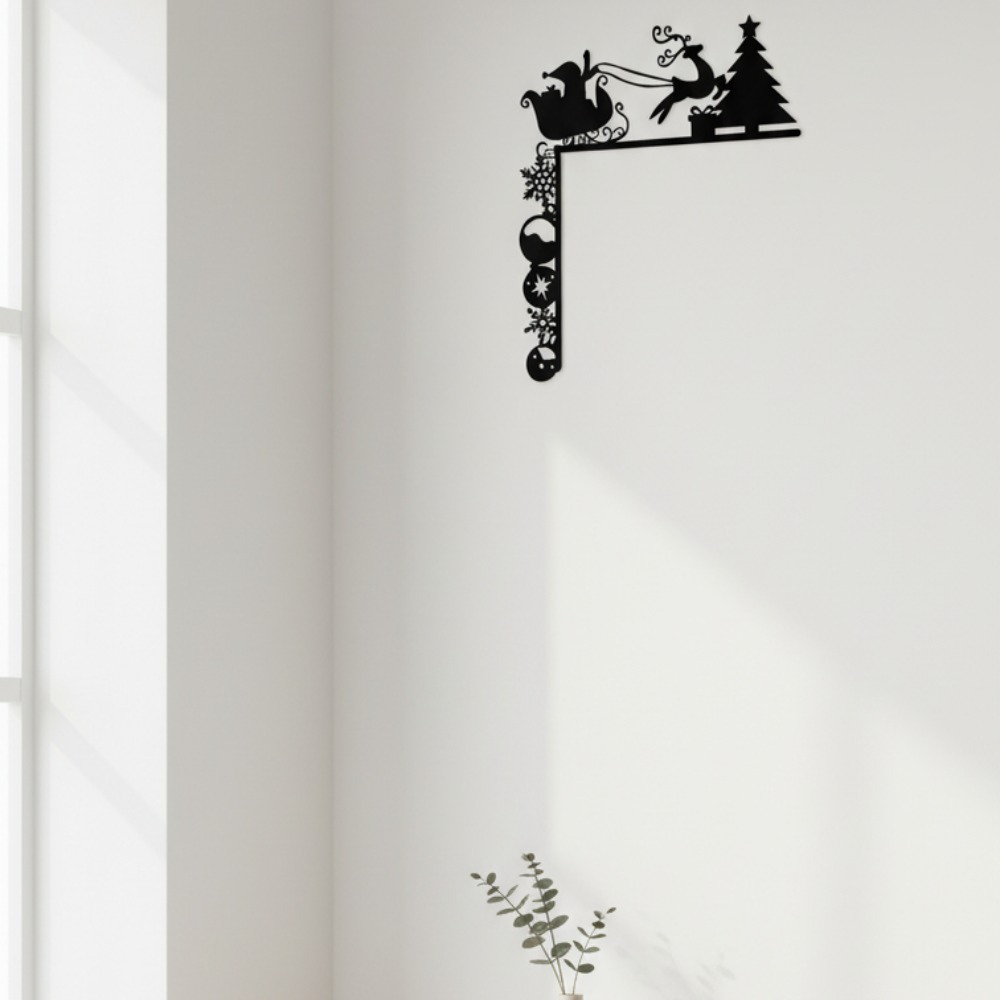 Removable Christmas Sleigh Wall Decals Festive, Holiday Stickers for Doors Walls Windows, Easy to Apply and Remove, Cozy Winter Seasonal Aesthetic, Decor Durable Adhesive – view 6