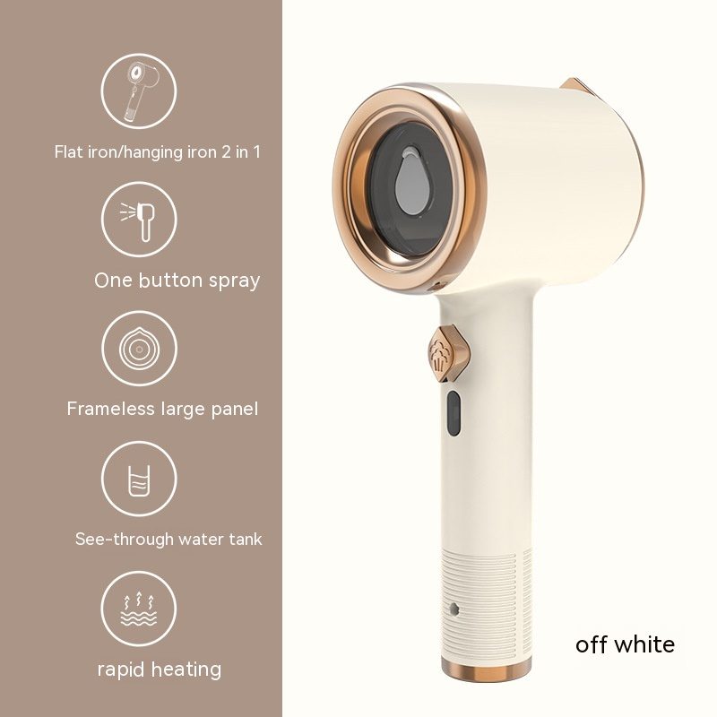 Mini Portable Handheld Garment Steamer Fabric Steam Iron For Clothes Travel Home Appliances Vertical US Plug Ironing Machine – Beige