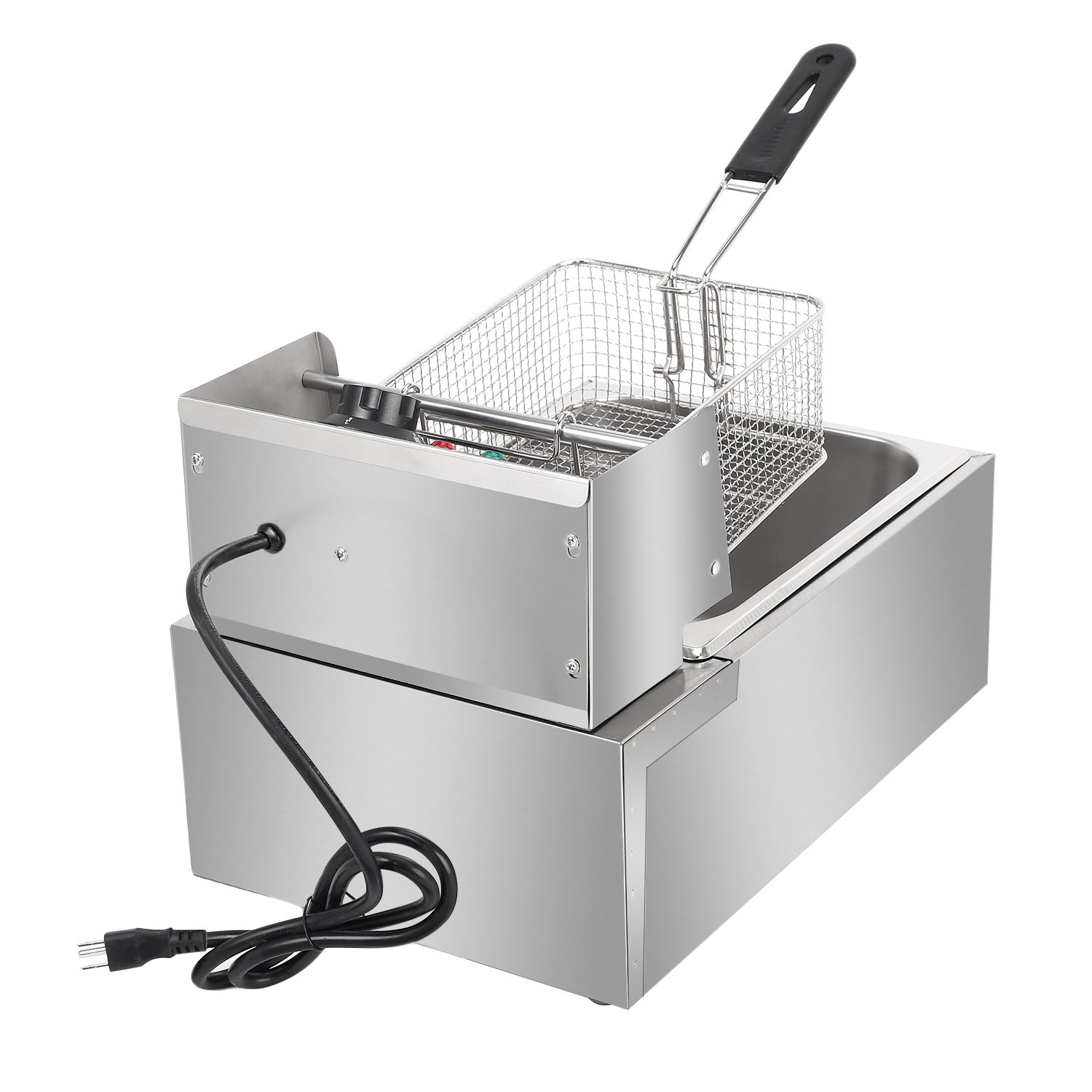 Electric Fryer Silver Stainless Steel Single Cylinder – view 4