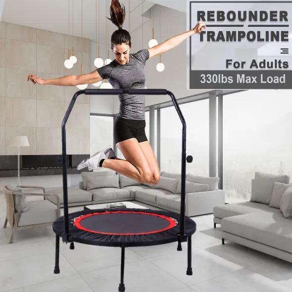 40 Inch Mini Exercise Trampoline For Adults Or Kids Indoor Fitness Rebounder Trampoline With Safety Pad Max. Load 300LBS – view 10