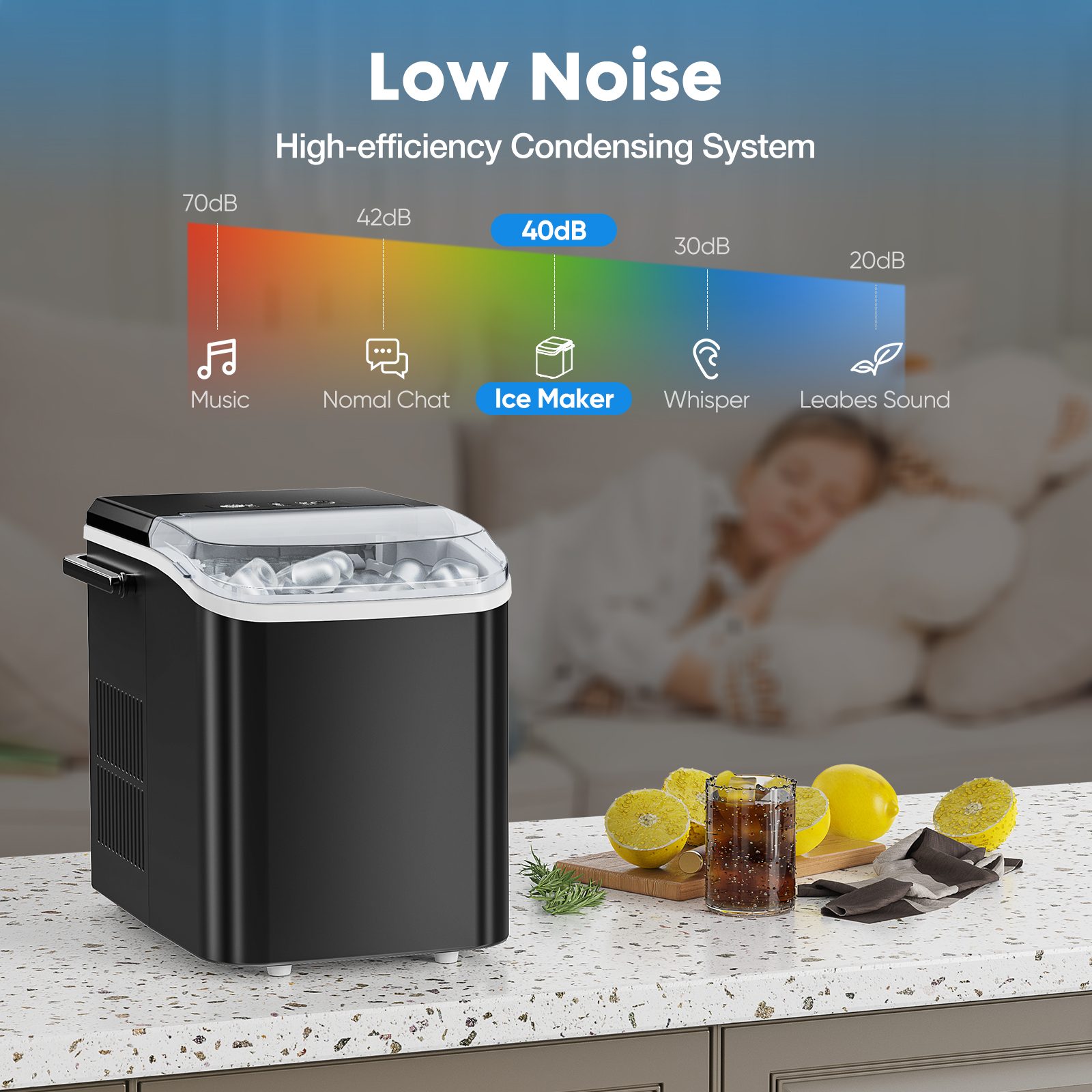 Portable Ice Maker-Special Reminder- Do Not Use Sugary Drinks, Coffee, Or Other Colored Beverages In The Ice Maker To Avoid Pump Clogging And Internal Staining. – view 3