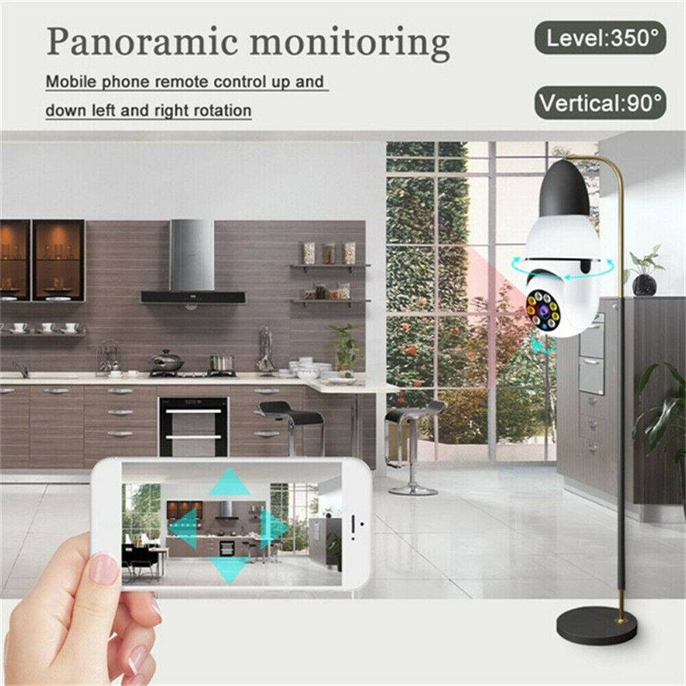 IR E27 Light Bulb Camera 1080P HD Wireless Wifi Smart Home Security Camera – view 8