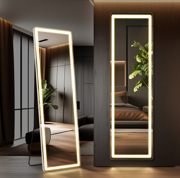 3 Color Lighting Mirror With LED Lights – Right angles1660