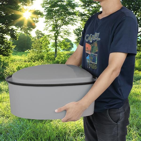 Portable Toilet With Anti Slip Pad, Gray – Grey