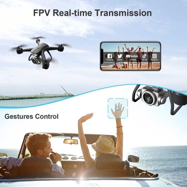 4DRC V14 Professional Drone 6K High-definition Dual Camera Wifi FPV Portable RC Quadcopter 2 Batteries, Logistics Randomly Sent By UPS And USPS. – view 11