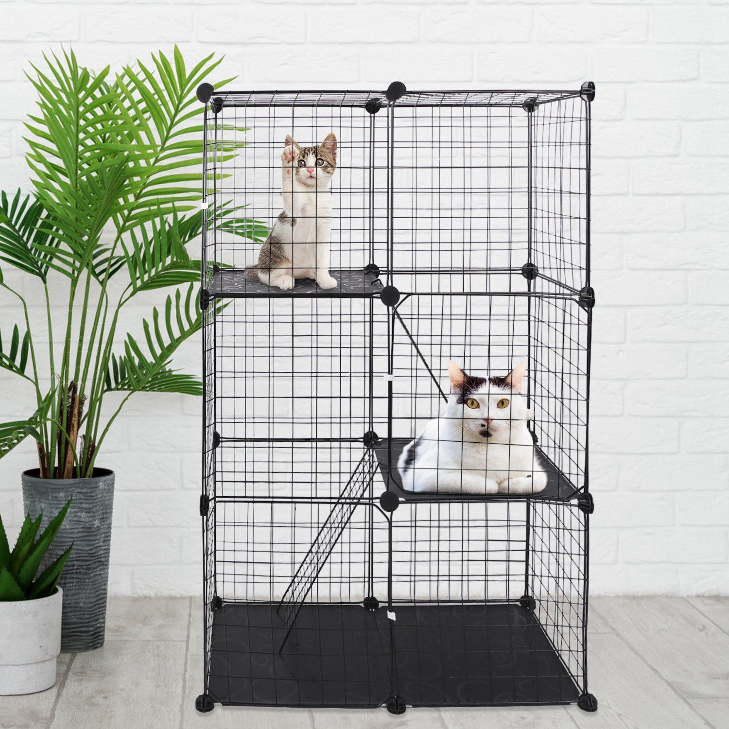 Cat Cage DIY Indoor Pet House, Small Animal House. Detachable Playpen With 3 Doors And 3 Layers, Suitable For Kittens, Puppies, Rabbits – view 6