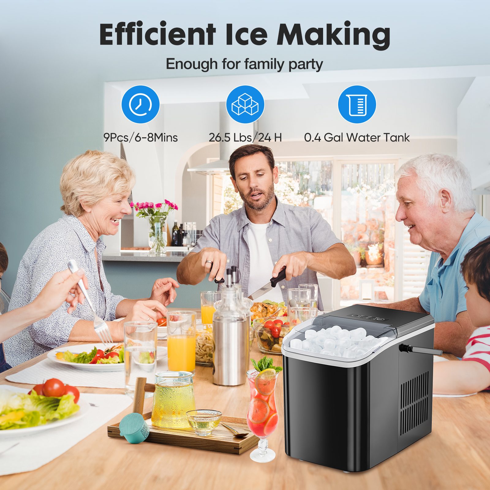 Portable Ice Maker-Special Reminder- Do Not Use Sugary Drinks, Coffee, Or Other Colored Beverages In The Ice Maker To Avoid Pump Clogging And Internal Staining. – view 11