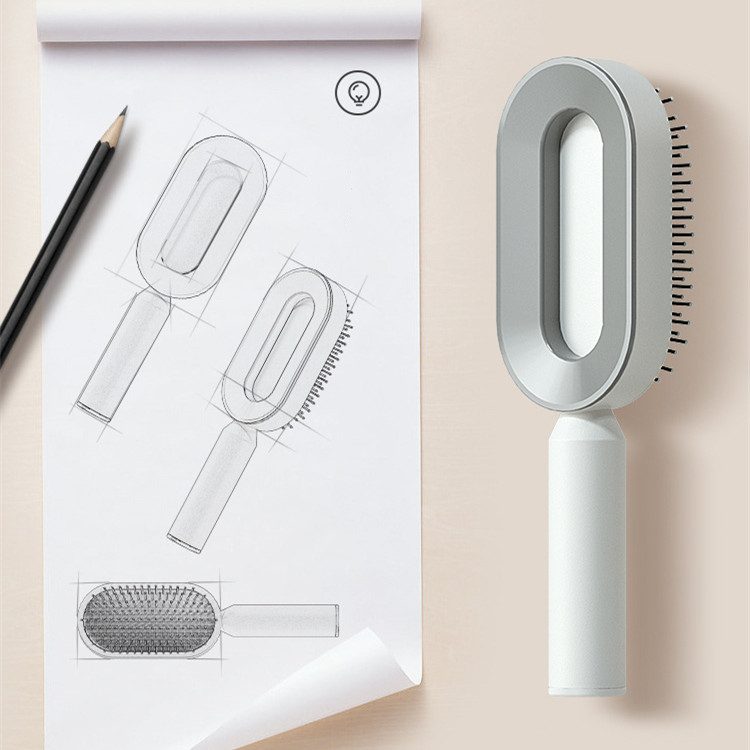 Self Cleaning Hair Brush For Women One-key Cleaning Hair Loss Airbag Massage Scalp Comb Anti-Static Hairbrush – view 17