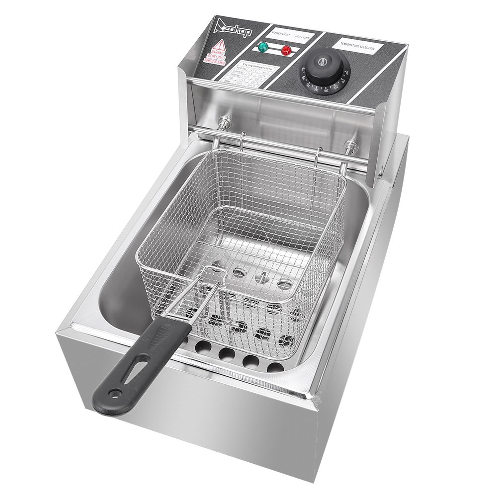 Electric Fryer Silver Stainless Steel Single Cylinder – view 7