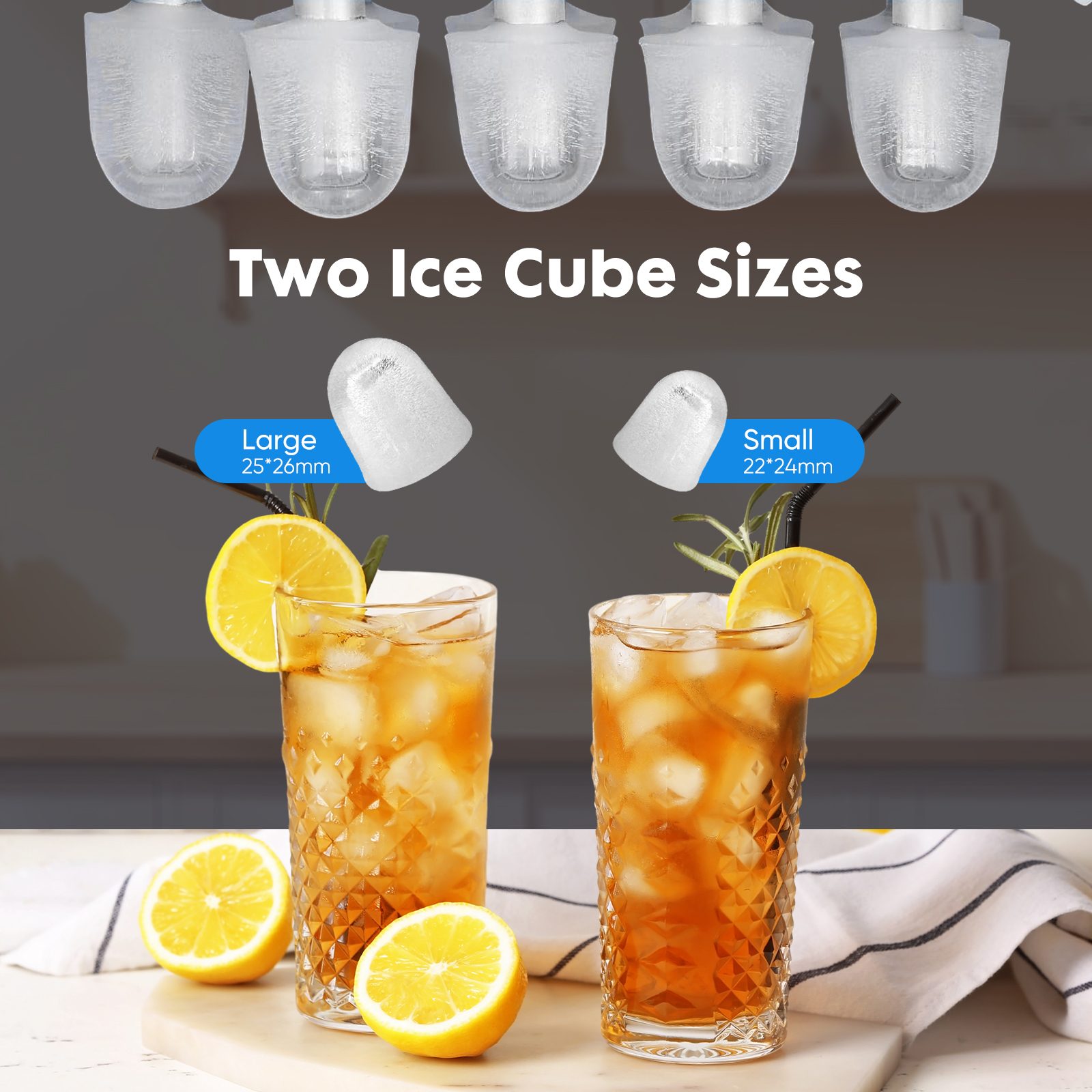 Portable Ice Maker-Special Reminder- Do Not Use Sugary Drinks, Coffee, Or Other Colored Beverages In The Ice Maker To Avoid Pump Clogging And Internal Staining. – view 4