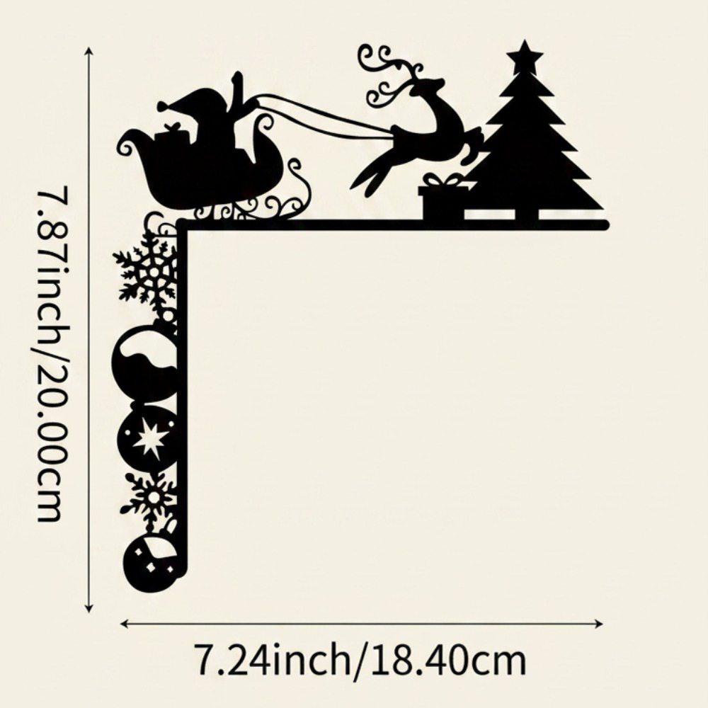 Removable Christmas Sleigh Wall Decals Festive Holiday Stickers for Doors Walls Windows, Easy to Apply and Remove Cozy, Winter Seasonal Aesthetic Decor, Durable Adhesive Accent – 56204814