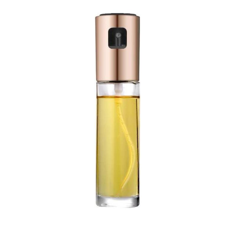 BBQ Healthy Kitchen Cooking Oil Vinegar Spray Bottle Push Type Oil Spray BottlePump Oil Tank Leakproof BBQ Sprayer BBQ Tools Kitchen Gadgets – Rose gold