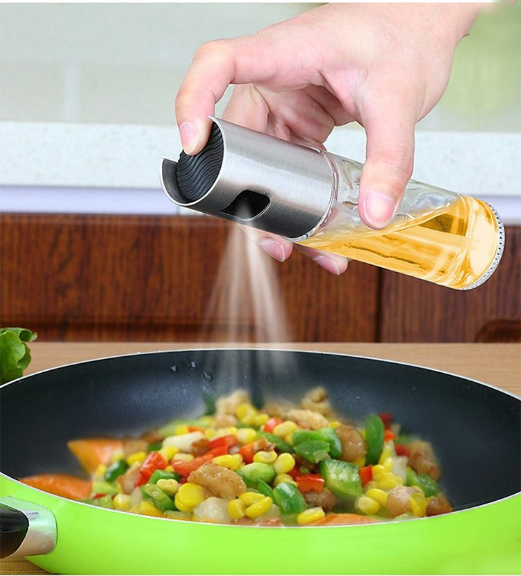 BBQ Healthy Kitchen Cooking Oil Vinegar Spray Bottle Push Type Oil Spray BottlePump Oil Tank Leakproof BBQ Sprayer BBQ Tools Kitchen Gadgets – view 8