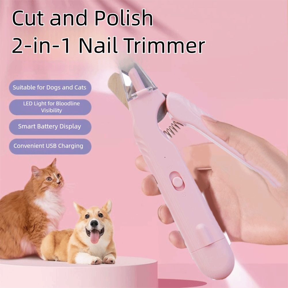 2 In 1 Pet Nail Clippers With Led Light Dog Cat Special Blood Line Scissors Multifunction Animals Paw Nail Trimmer Pet Supplies – view 21