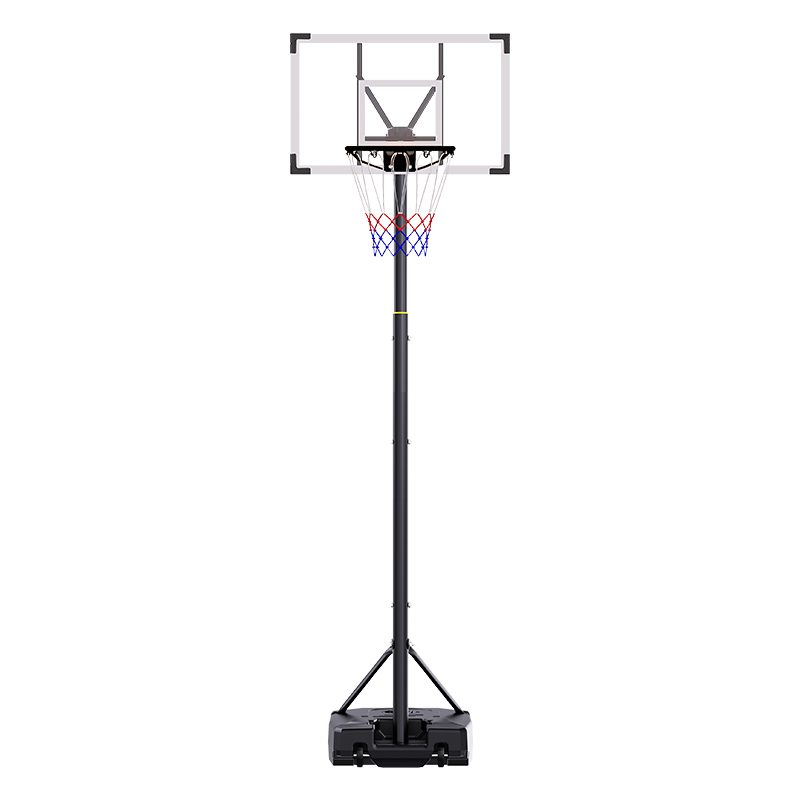 TotheCORE Basketball Stand 5.25-8.53 Ft Adjustable Portable Basketball Hoop & Goal With PC Backplate, Large Base And Wheels – Black