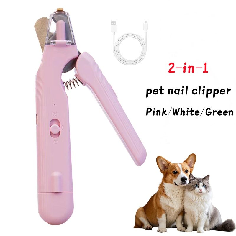 2 In 1 Pet Nail Clippers With Led Light Dog Cat Special Blood Line Scissors Multifunction Animals Paw Nail Trimmer Pet Supplies – view 23