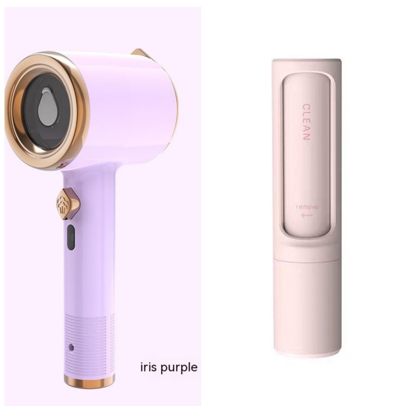 Mini Portable Handheld Garment Steamer Fabric Steam Iron For Clothes Travel Home Appliances Vertical US Plug Ironing Machine – Light Purple set2