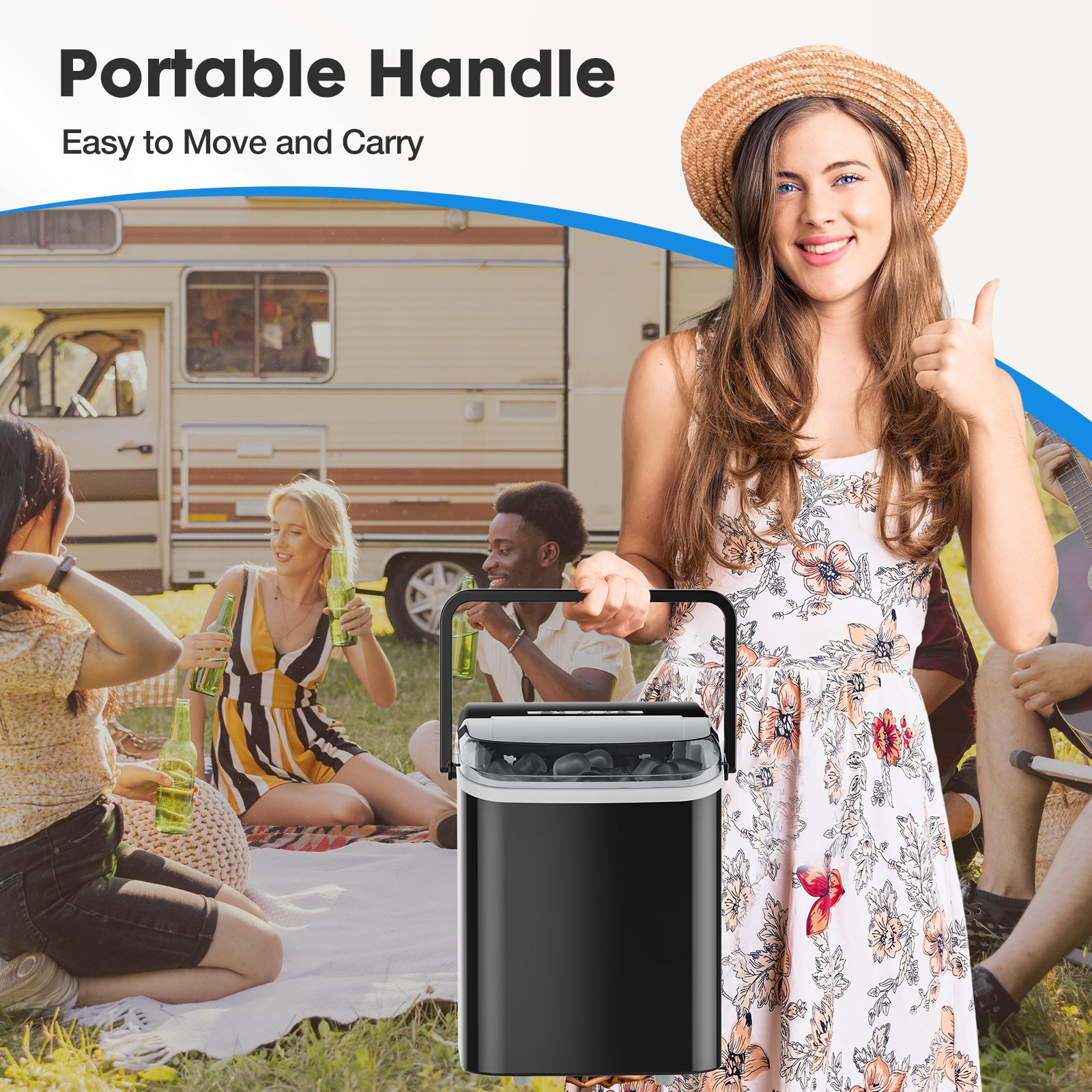 Portable Ice Maker-Special Reminder- Do Not Use Sugary Drinks, Coffee, Or Other Colored Beverages In The Ice Maker To Avoid Pump Clogging And Internal Staining. – view 9