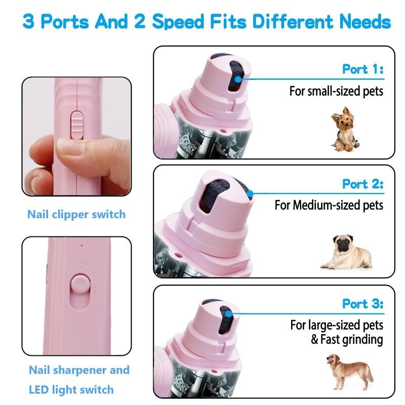 2 In 1 Pet Nail Clippers With Led Light Dog Cat Special Blood Line Scissors Multifunction Animals Paw Nail Trimmer Pet Supplies – view 22