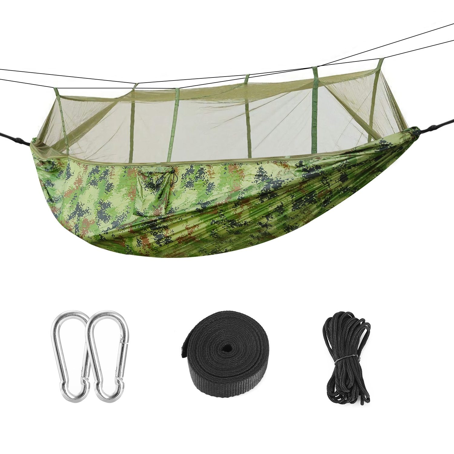 Camping Hammock, Portable Double Hammock With Net – view 3