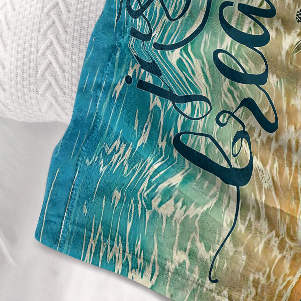 Tropical Baby Sea Turtle Flannel Fleece Blanket 3D Ocean Waves Flannel Soft Plush Throw Blanket Cozy Blankets For Bed Chair Car Sofa Couch Bedroom 75x100cm Temu Can Only Be Self-picked Up – view 3