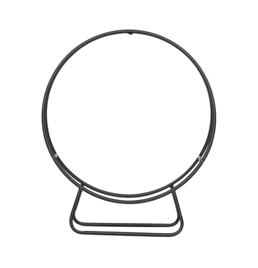 24 Inch Round Indoor Outdoor Wrought Iron Fireplace Wood Stand – view 4