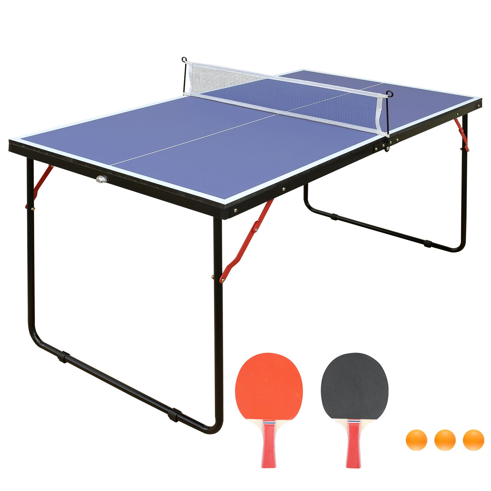 Table Tennis Table Folding Portable Table Tennis Table Set – Blue