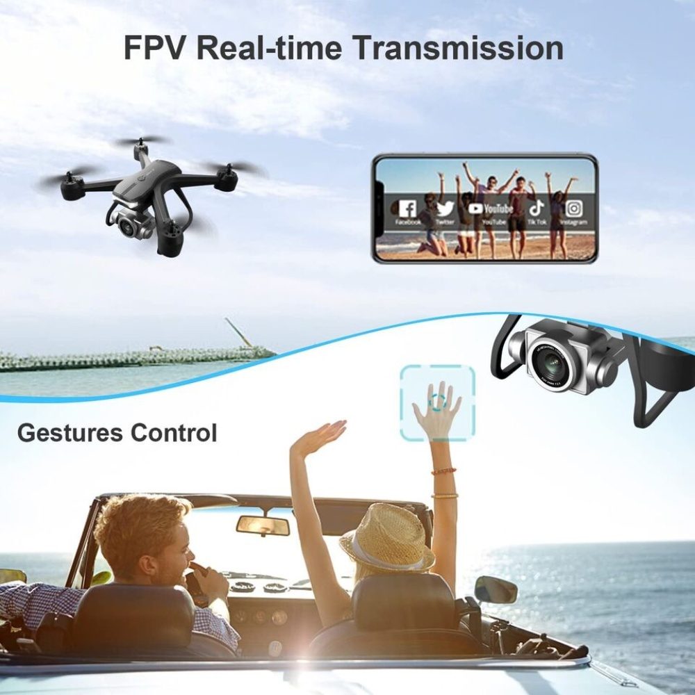 V14 Professional Drone 6K HD Dual Camera Wifi FPV Portable RC Quadcopter 2 BATTERY,Drones Suitable For Adults & Beginners.Logistics Is Randomly Sent By UPS,USPS, . – view 4