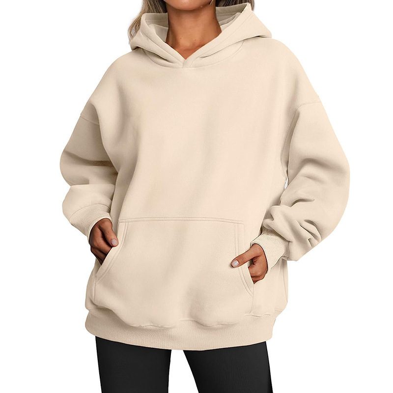 Women's Hoodies With Pockets Fashion Solid Sweatshirt Oversized Hooded Sweater Womens Clothing – view 23
