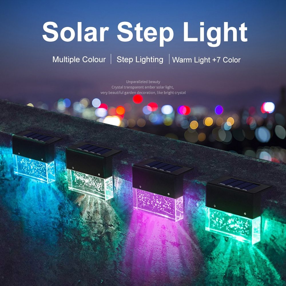Waterproof New RGB LED Solar Light Step Fence Light – view 10