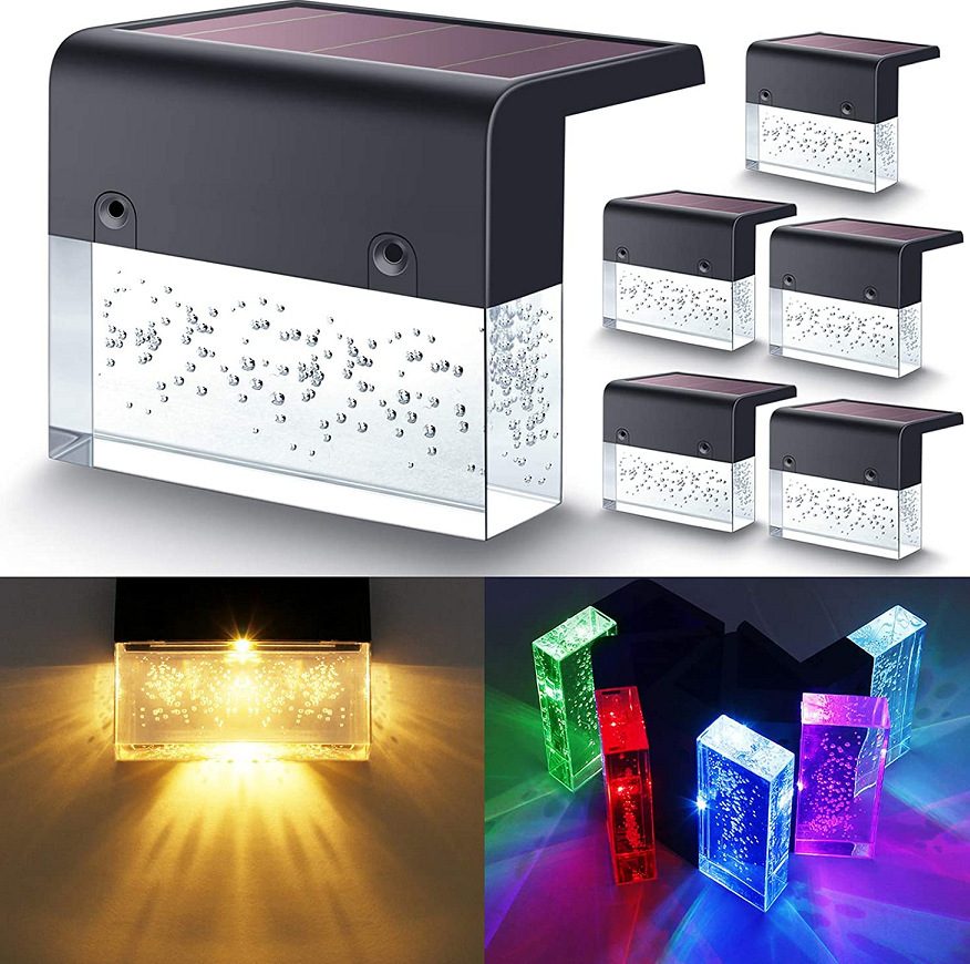 Waterproof New RGB LED Solar Light Step Fence Light – view 9