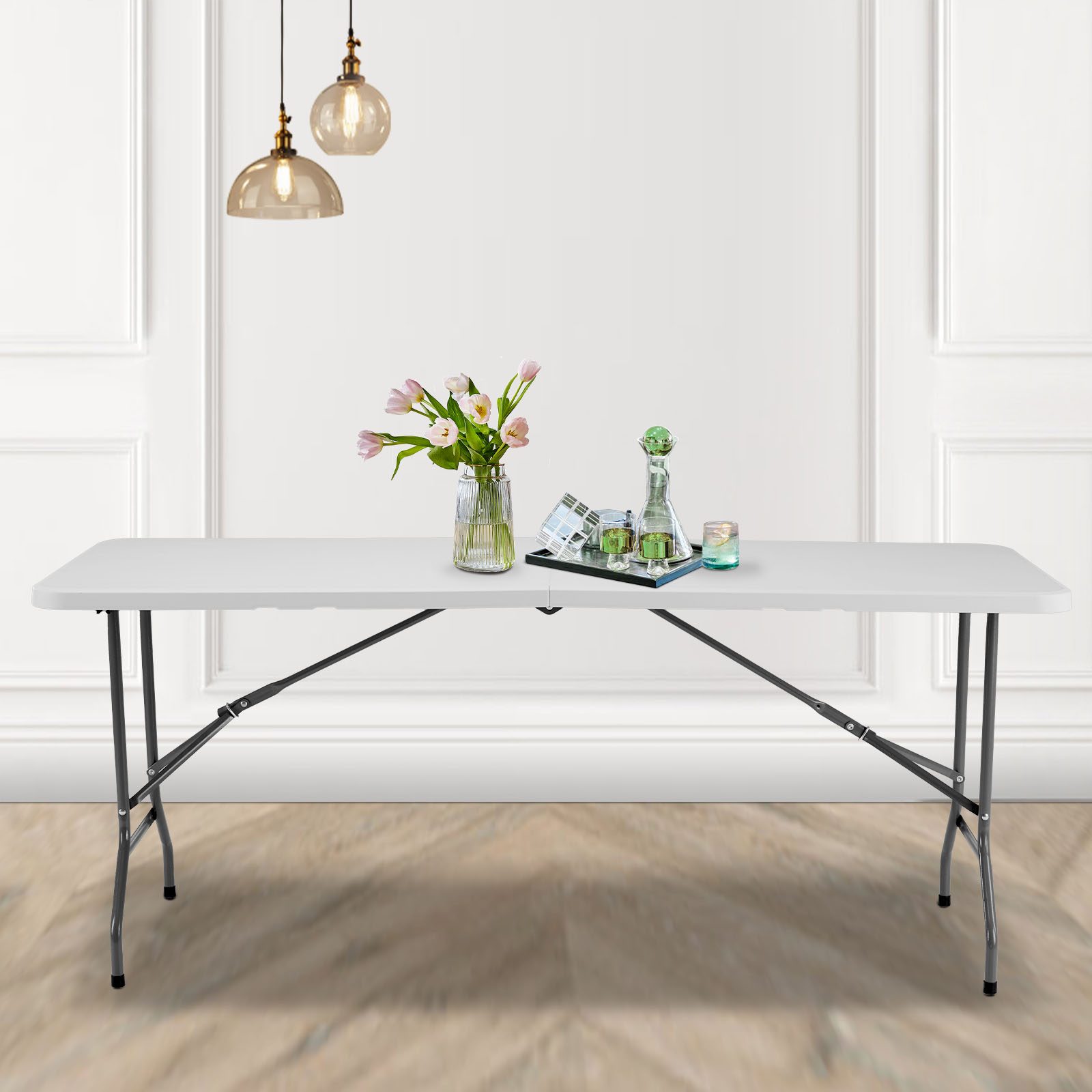 Folding Table Outdoor Indoor Heavy Duty Portable Table With Carrying Handle For Camping Picnic Party – view 4