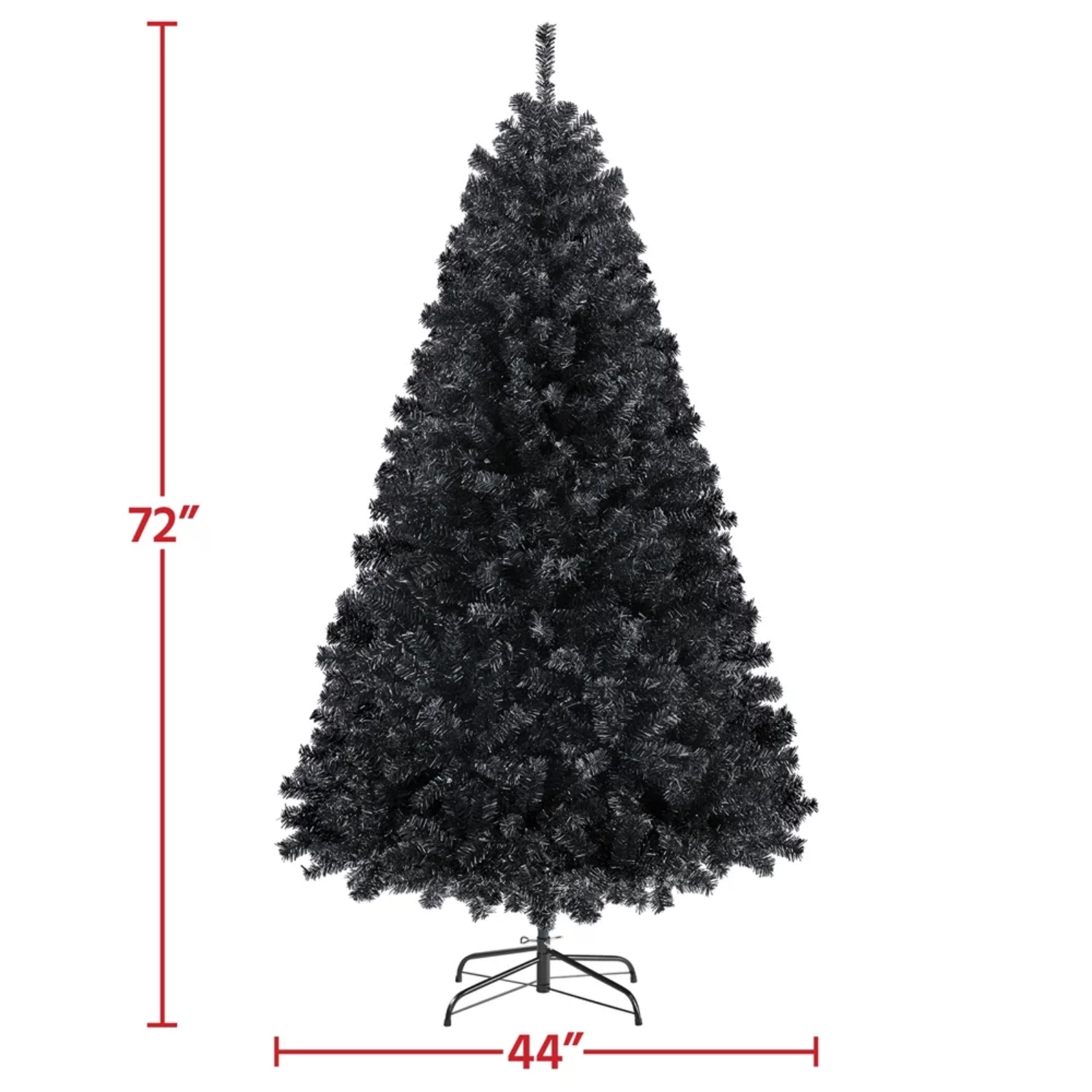 Clear Prelit Incandescent Black Hinged Spruce Artificial Christmas Tree, 6 Ft – A