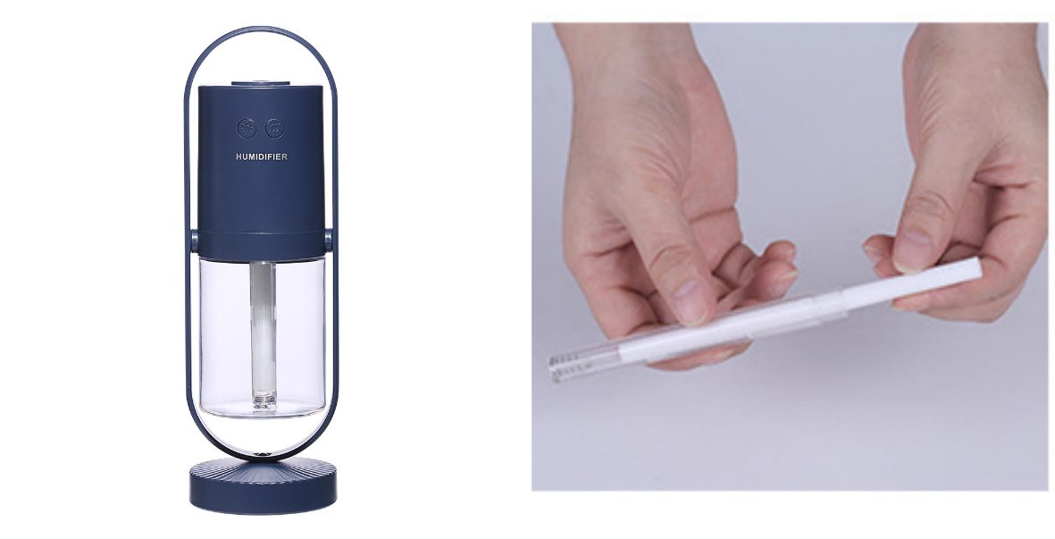 Magic Shadow USB Air Humidifier For Home With Projection Night Lights Ultrasonic Car Mist Maker Mini Office Air Purifier – Dark blue