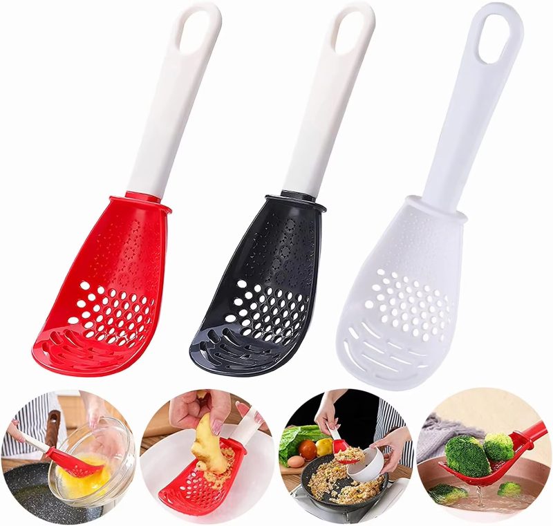 Multifunctional Slotted Spoon Grinding Cooking Spoon Mashed Auxiliary Food Ginger Garlic Spoon Press Potatoe Stir-frying Spatula Kitchen Gadget – view 13