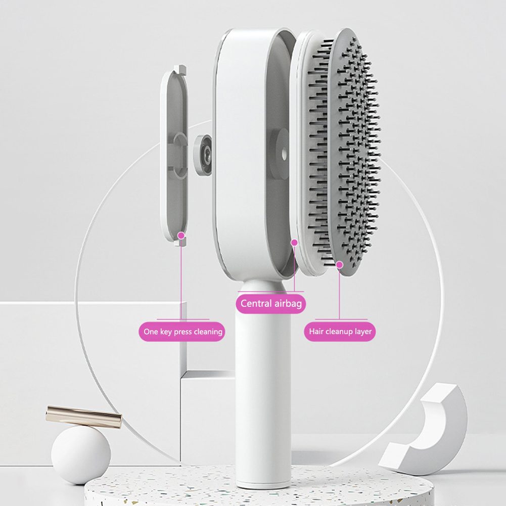 Self Cleaning Hair Brush For Women One-key Cleaning Hair Loss Airbag Massage Scalp Comb Anti-Static Hairbrush – view 22