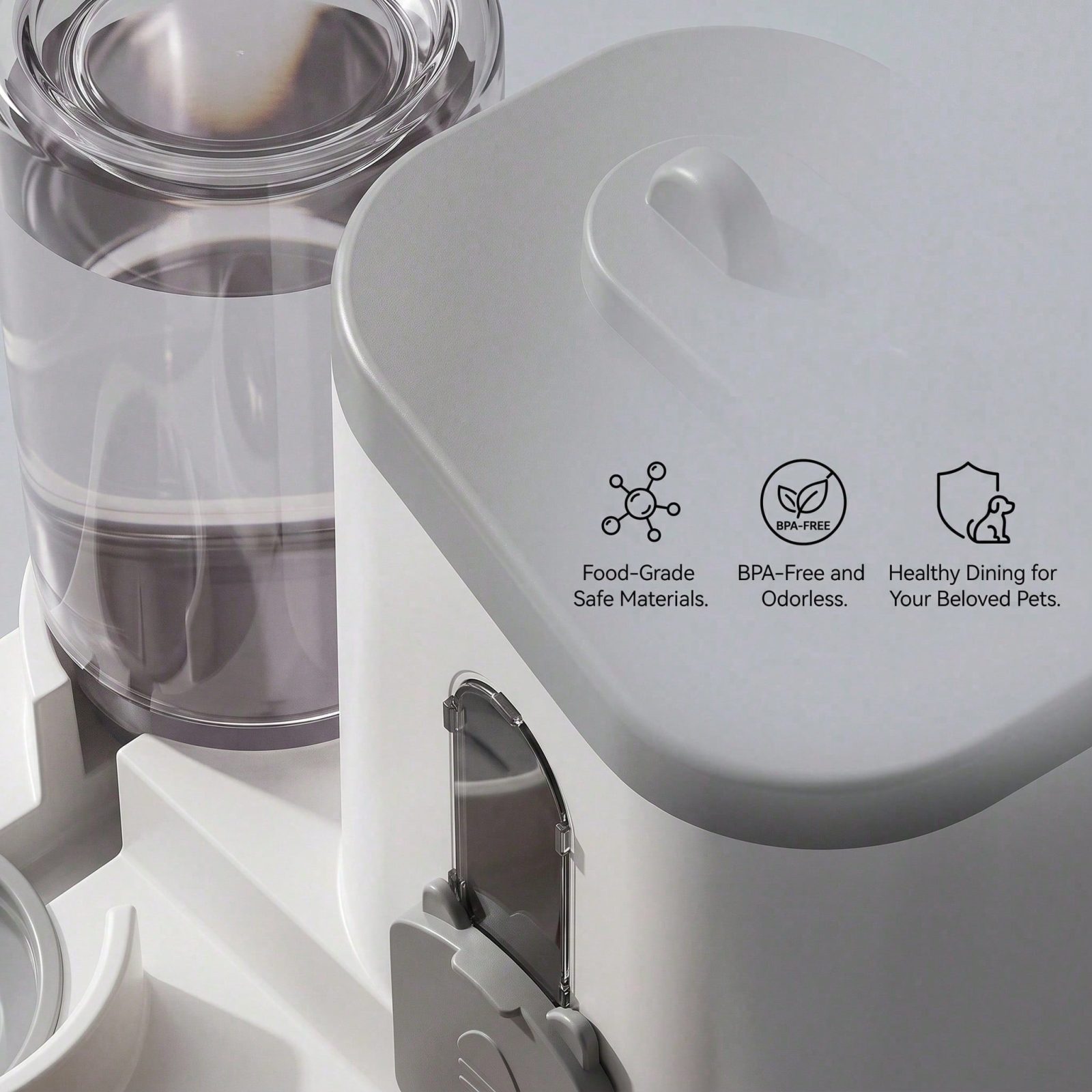 4 Colors Gravity Pet Feeder Water Dispenser Cute Cat Shaped Automatic Food Water Bowl Large Capacity Detachable Stable Anti Slip Base Feeding Supplies For Cats Puppies Small Animals Home Indoor Use – view 6