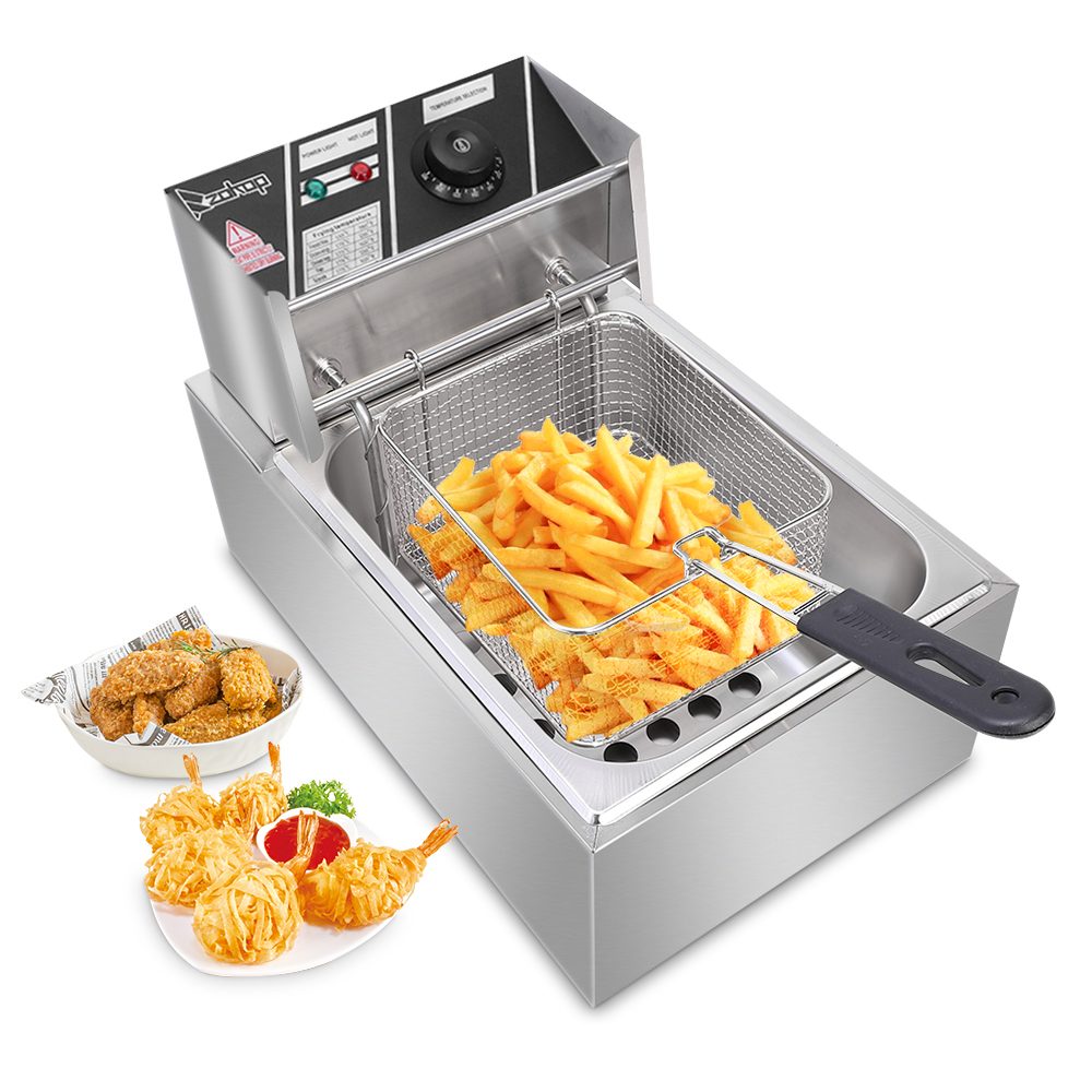 Electric Fryer Silver Stainless Steel Single Cylinder – view 10
