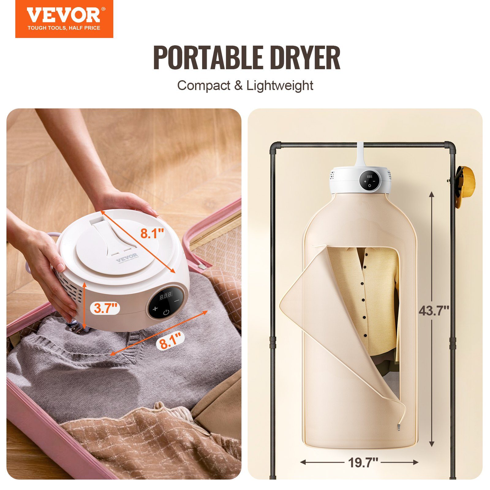 Portable Clothes Dryer, Clothes Dryer With Dryer Bag, PTC Heating – view 2