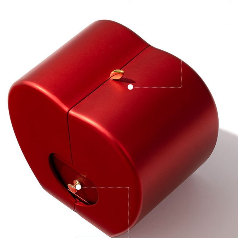 Fashion Jewelry Box Red Apple Christmas Gift Necklace Eternal Rose For Girl Mother's Day Valentine's Day Gifts With Artificial Flower Rose Flower Jewelry Box – view 13