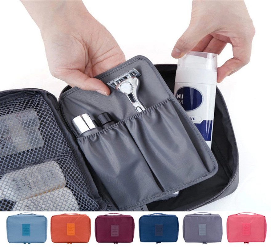 Portable Cosmetic Bag Waterproof Divider Multi-grid Pockets Toiletry Bags Travel Storage Handbags Women Make Up Bag – view 9