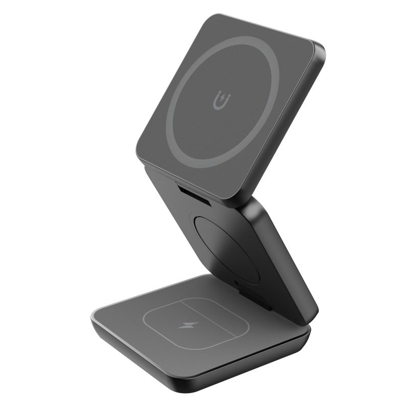 Magnetic Suction Wireless Charging And Folding Phone Holder – view 5