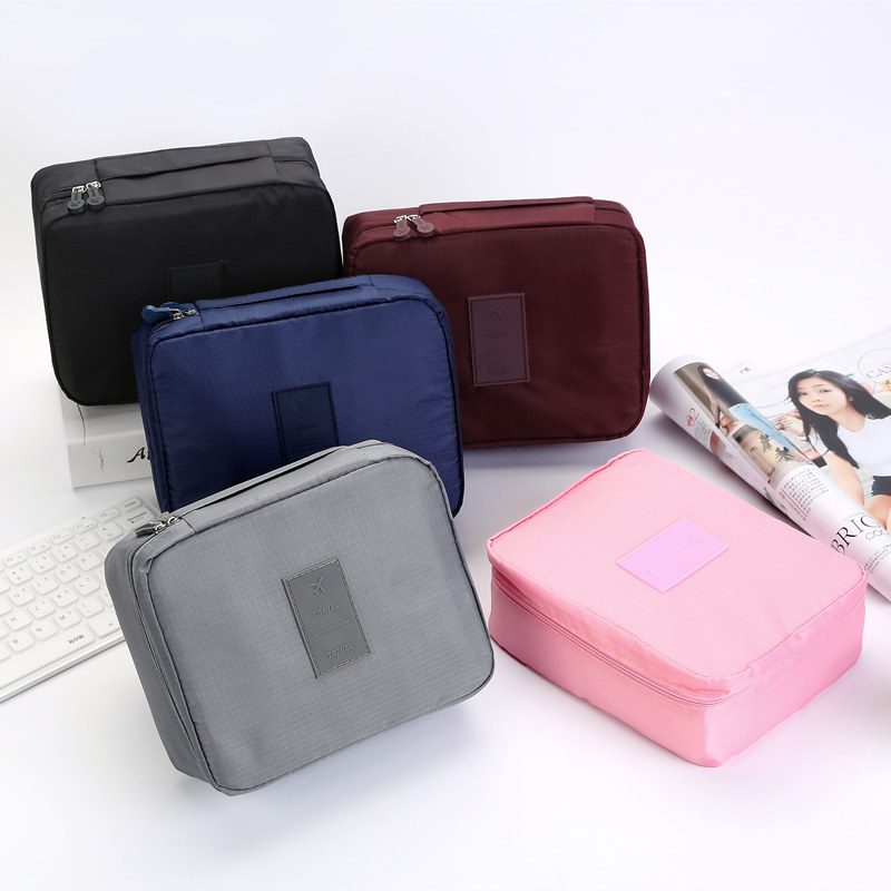 Portable Cosmetic Bag Waterproof Divider Multi-grid Pockets Toiletry Bags Travel Storage Handbags Women Make Up Bag – view 10