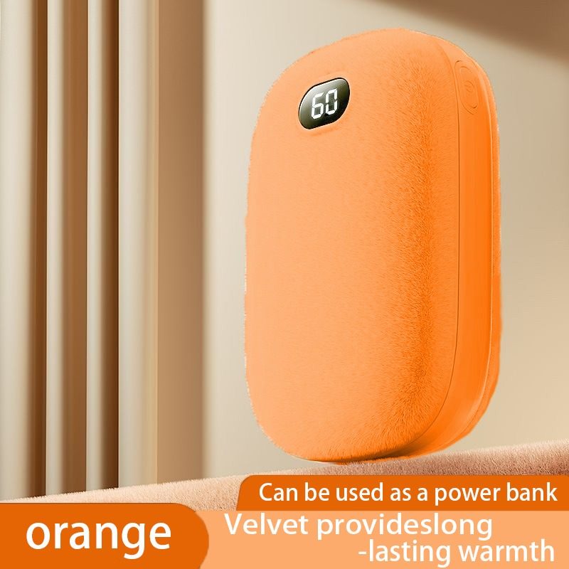 Double-sided Wool Hand Warmers, Both Indoors And Outdoors Are Your Sweet Companions. Double-sided Warmth And Fleece Touch Keep Your Hands Warm For A Long Time – Orange