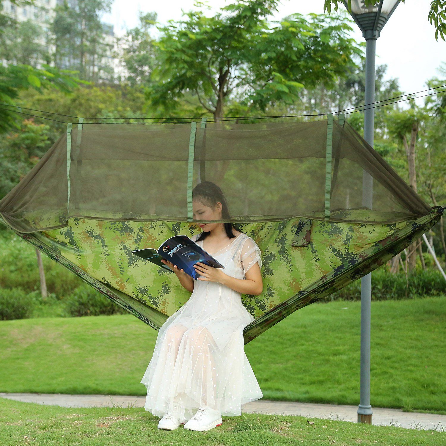 Camping Hammock, Portable Double Hammock With Net – view 10