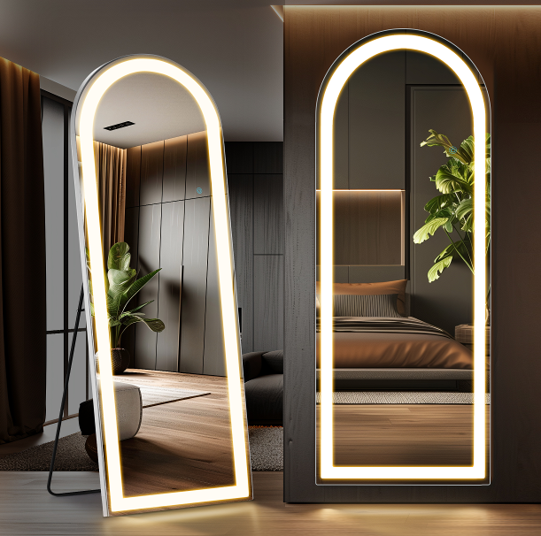 3 Color Lighting Mirror With LED Lights – Rounded corners2671