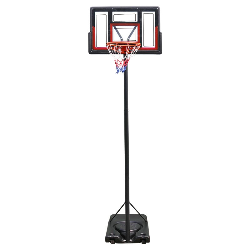 TotheCORE Basketball Stand 4.43-10.00ft Adjustable Portable Basketball Hoop & Goal PC Backplate, Large Base & Wheels – White