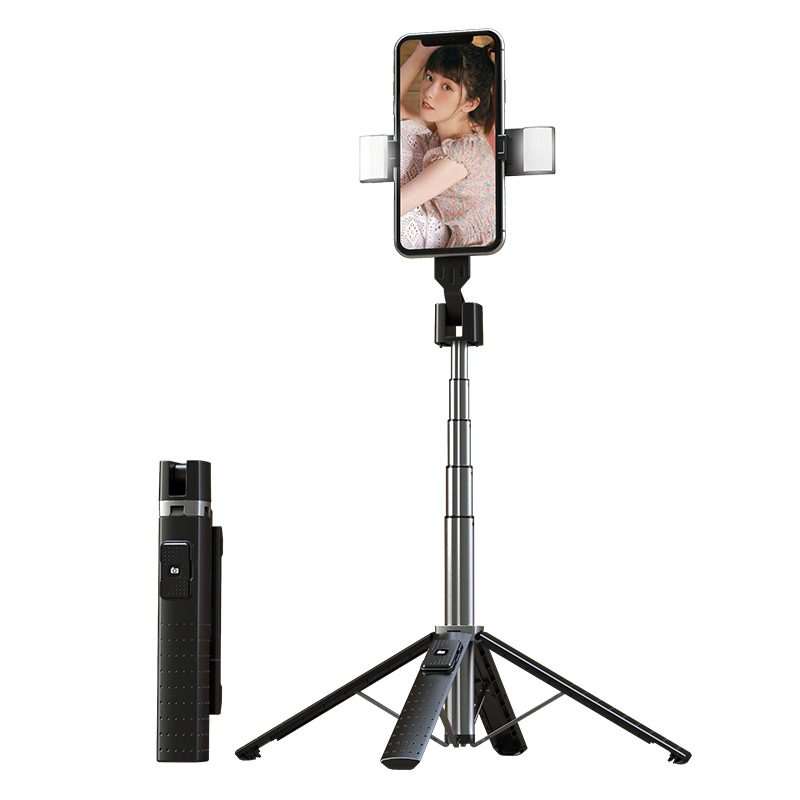 Quadrupod Double Fill Light Mobile Phone Bluetooth-compatible Selfie Stick – 6 Style / USB