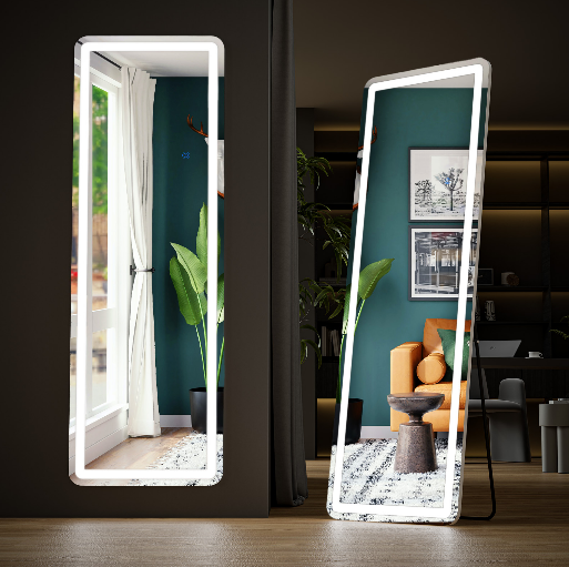 3 Color Lighting Mirror With LED Lights – Right angles2164
